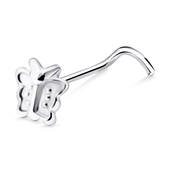 Exotic Butterfly Curved Nose Stud NSKB-819
